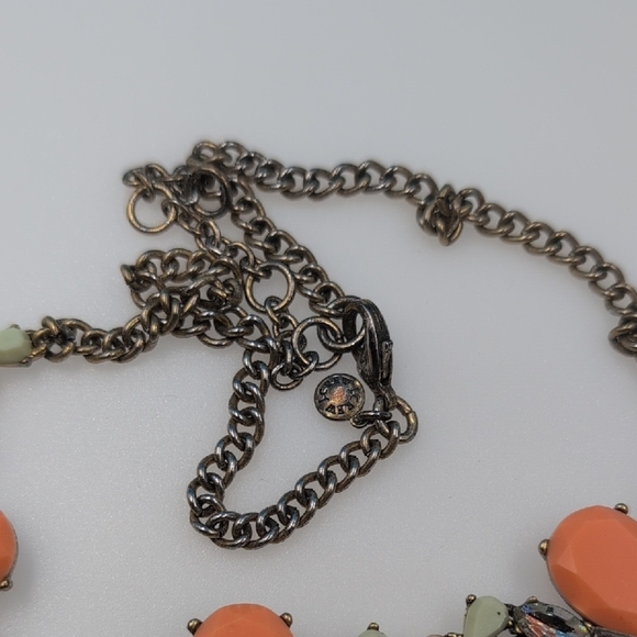 J. Crew Orange and Pink Floral Necklace - Picture 4 of 7